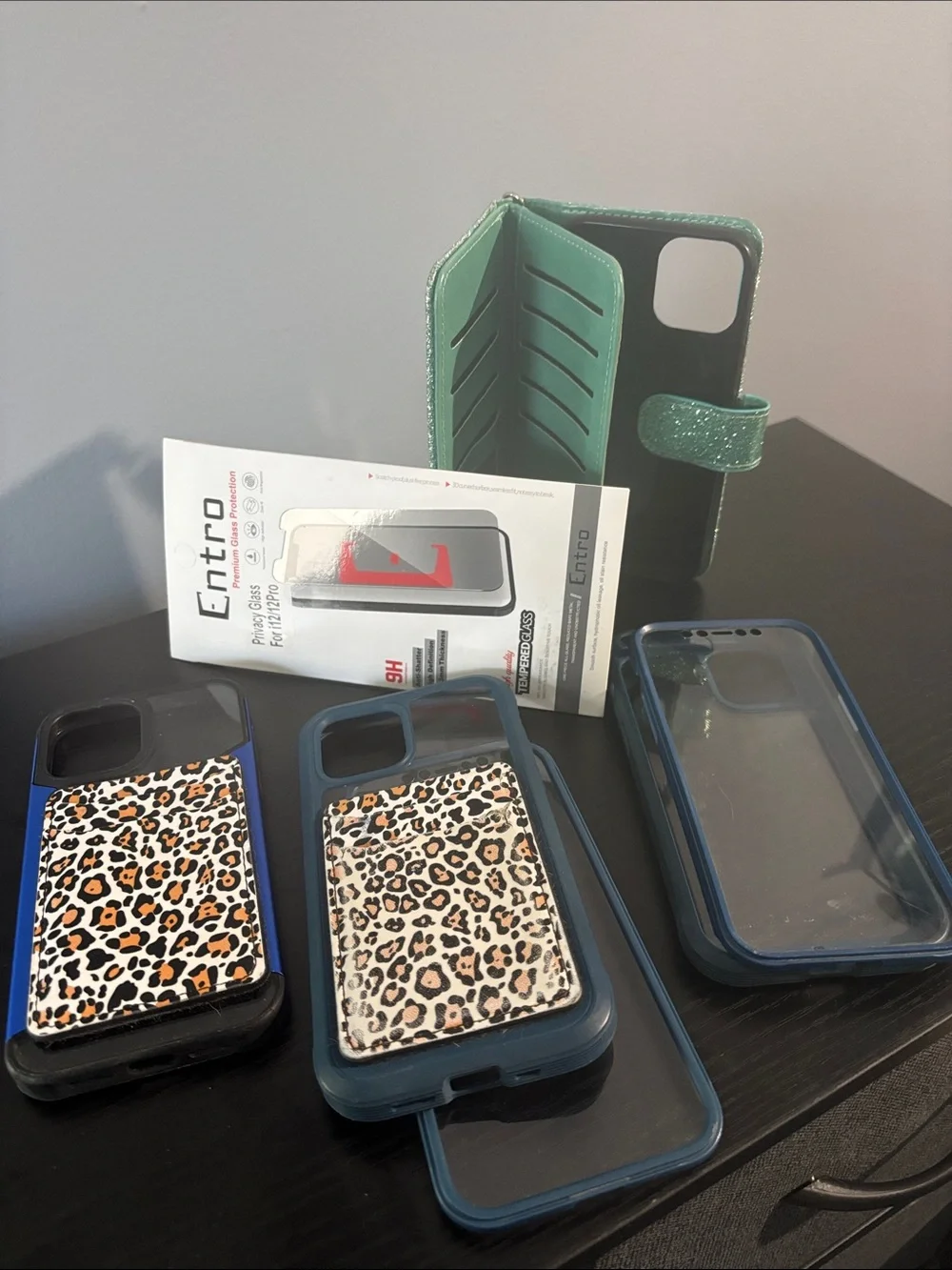 entro Green Folio Wallet Phone Case with Card Slots